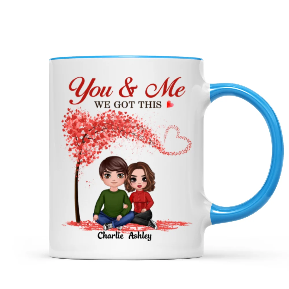 Embracing Couple Under Tree Personalized Mug - Image 8