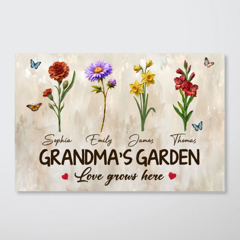 Endless Love Grandma's Garden Birth Month Flowers - Personalized Poster - Mother's Day Gift For Grandma, Mom - Image 11