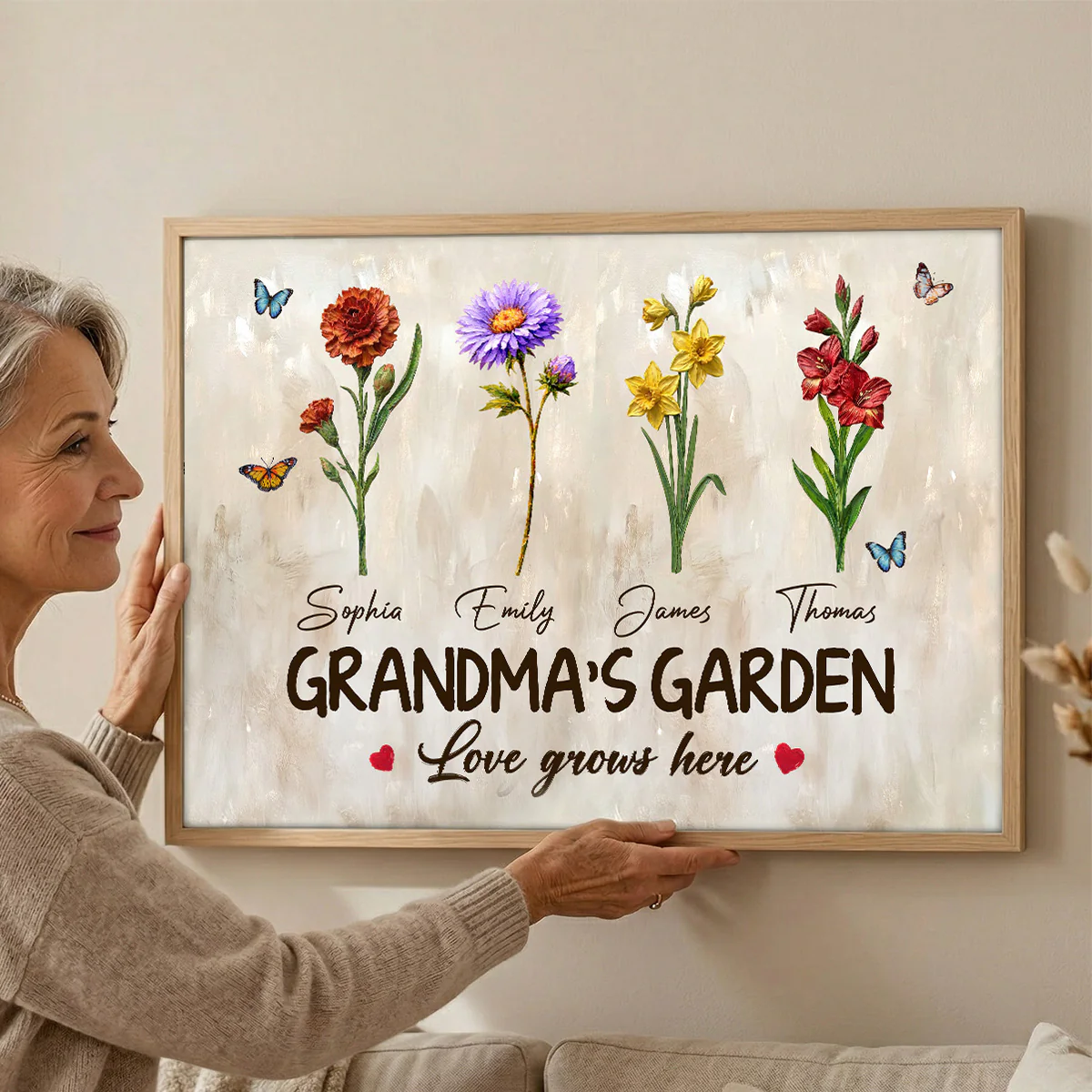 Endless Love Grandma's Garden Birth Month Flowers - Personalized Poster - Mother's Day Gift For Grandma, Mom - Image 2