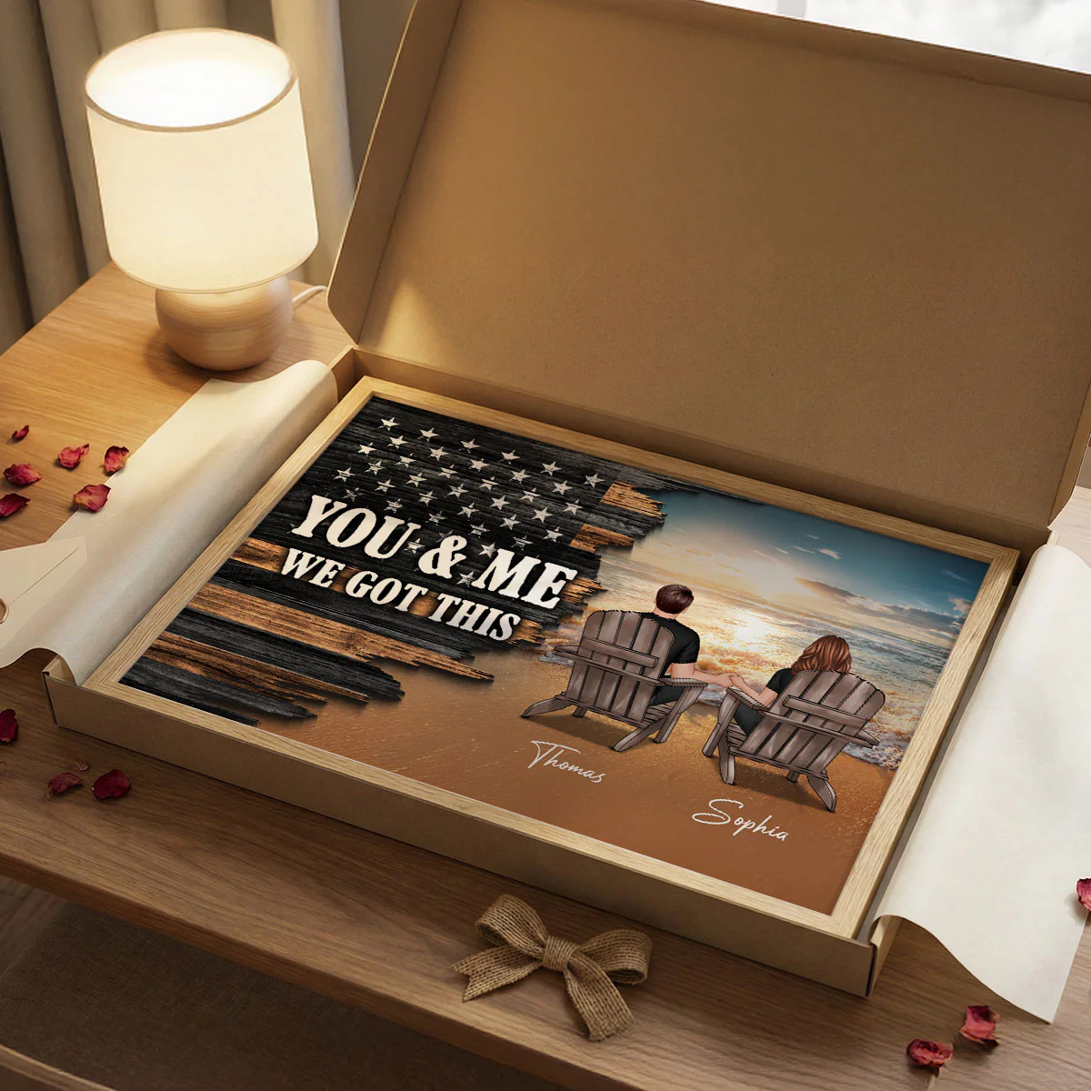 Eternal Love Beach Landscape You & Me We Got This Couple Half Nation Flag - Personalized Poster - Valentine's Day Gift For Couple - Image 7
