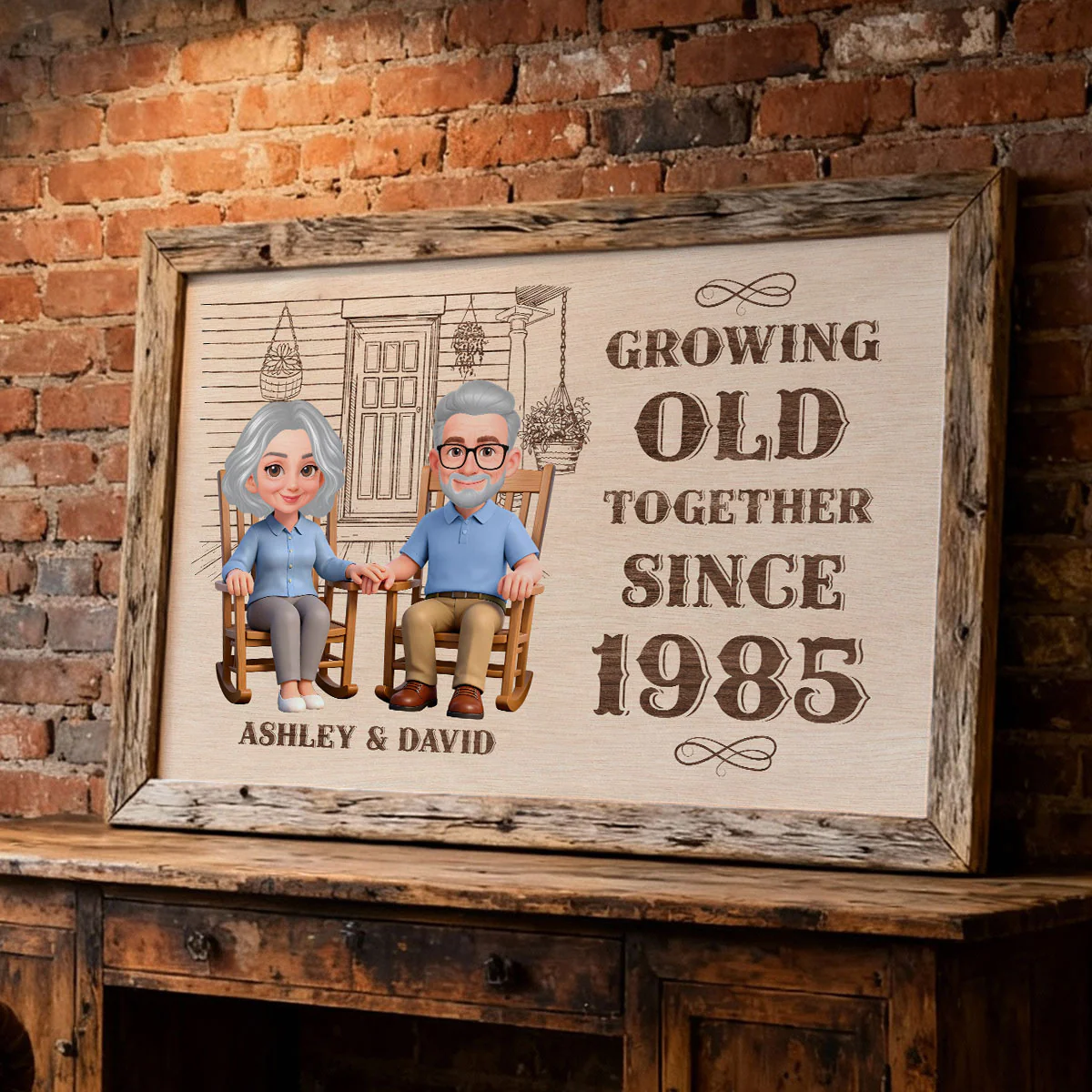 Eternal Love Couple Growing Old Together - Personalized Poster - Valentine's Day Gift For Couple - Image 2