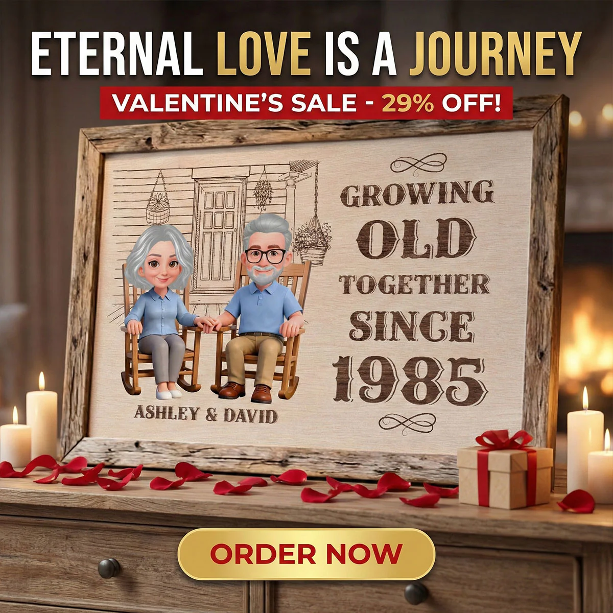 Eternal Love Couple Growing Old Together - Personalized Poster - Valentine's Day Gift For Couple - Image 7