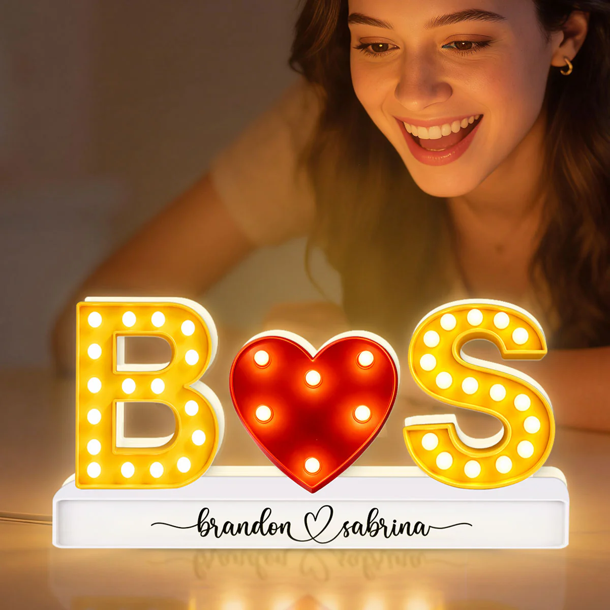 Eternal Love Couple Initials - Personalized Light Box - Heartfelt Valentine's Day Gift, Anniversary Gift For Couple, For Him, For Her - Image 13