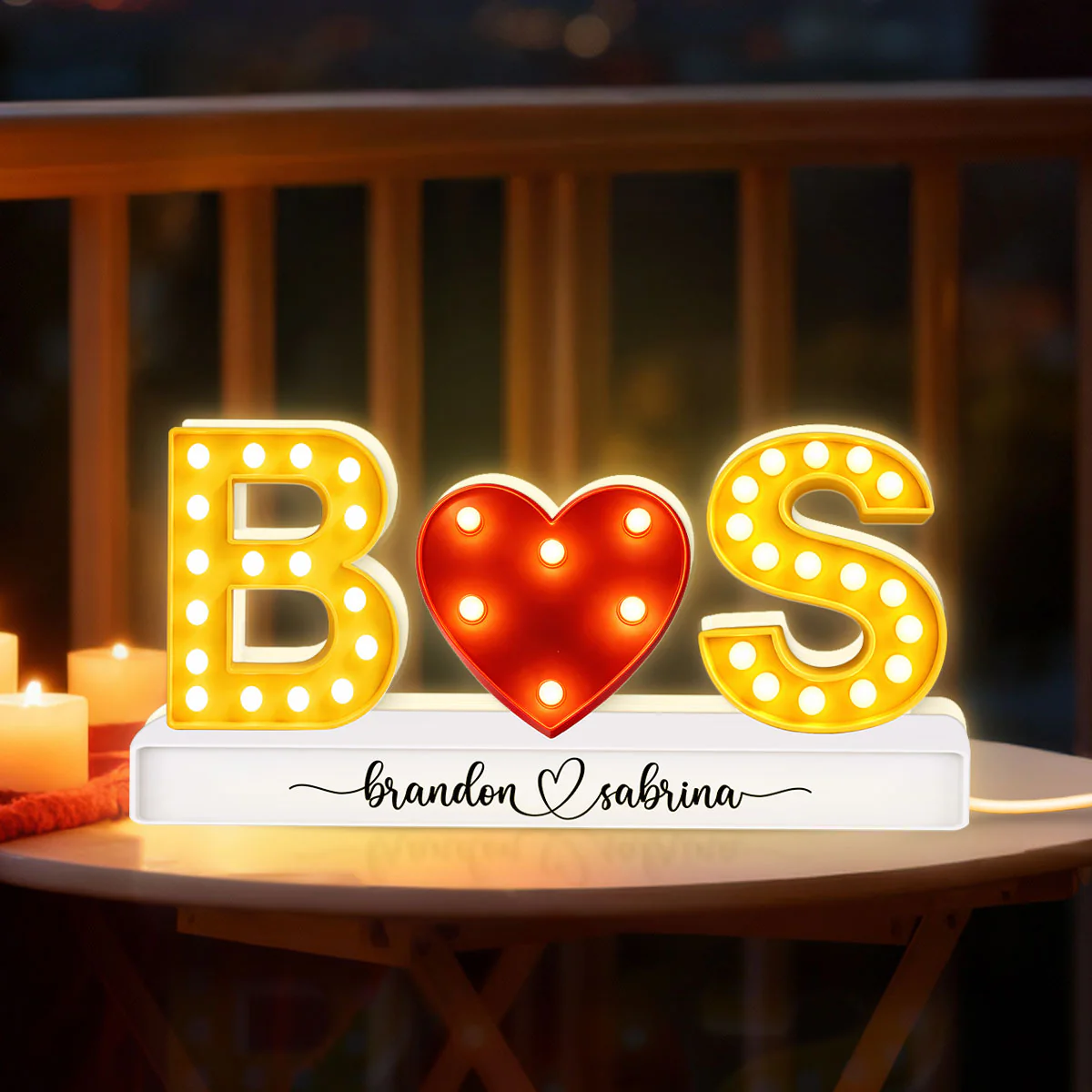 Eternal Love Couple Initials - Personalized Light Box - Heartfelt Valentine's Day Gift, Anniversary Gift For Couple, For Him, For Her - Image 9