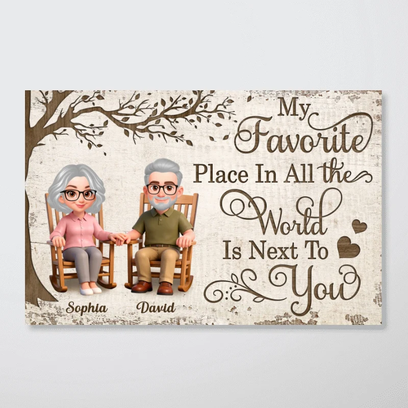 Eternal Love Couple On Rocking Chair - Personalized Poster - Valentine's Day Gift For Couple - Image 9