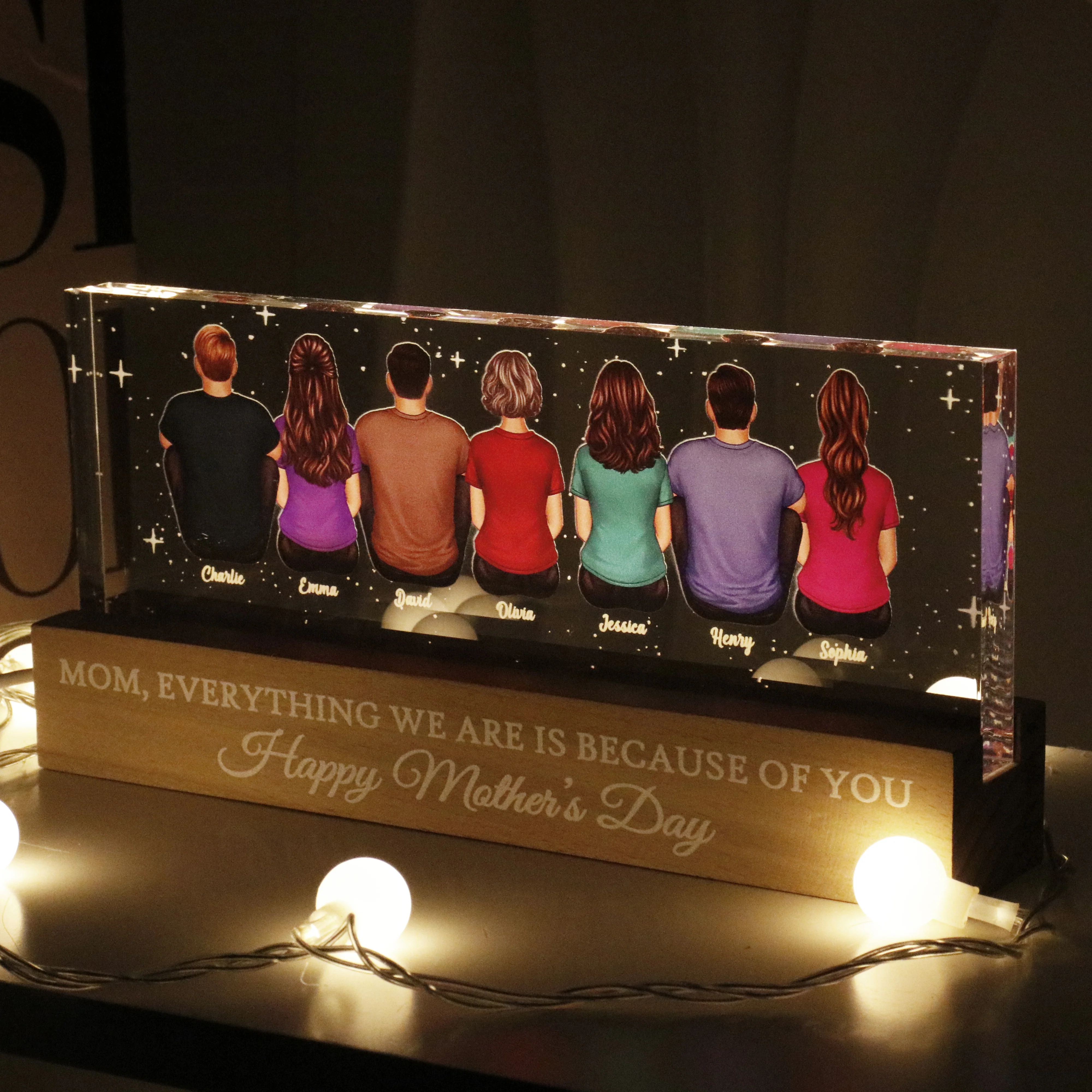 Everything I Am Gift For Mom Personalized Acrylic Block Personalized LED Night Light - Image 5