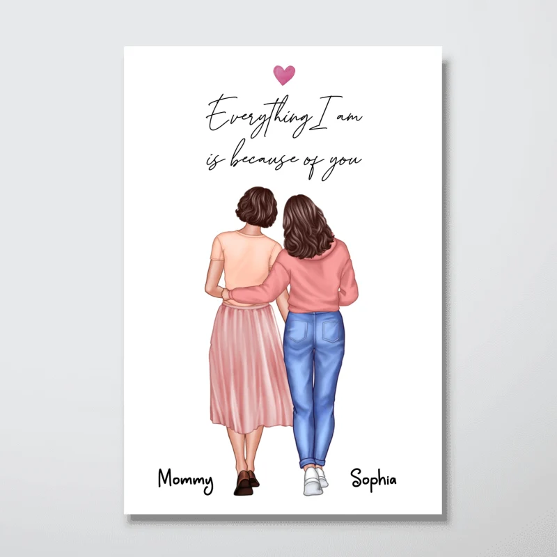 Everything I Am Is Because Of You Gift Personalized Poster - Image 7