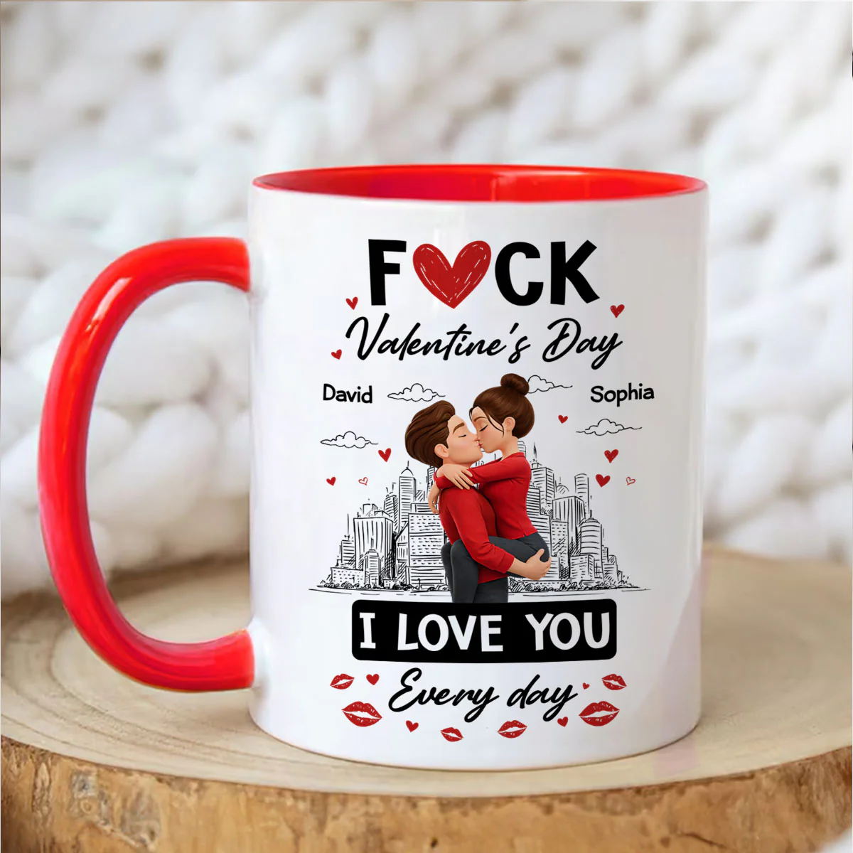 F*ck Valentine's Day I Love You Everyday - Personalized Mug - Funny Valentine's Day Gift for Her, for Him - Image 4