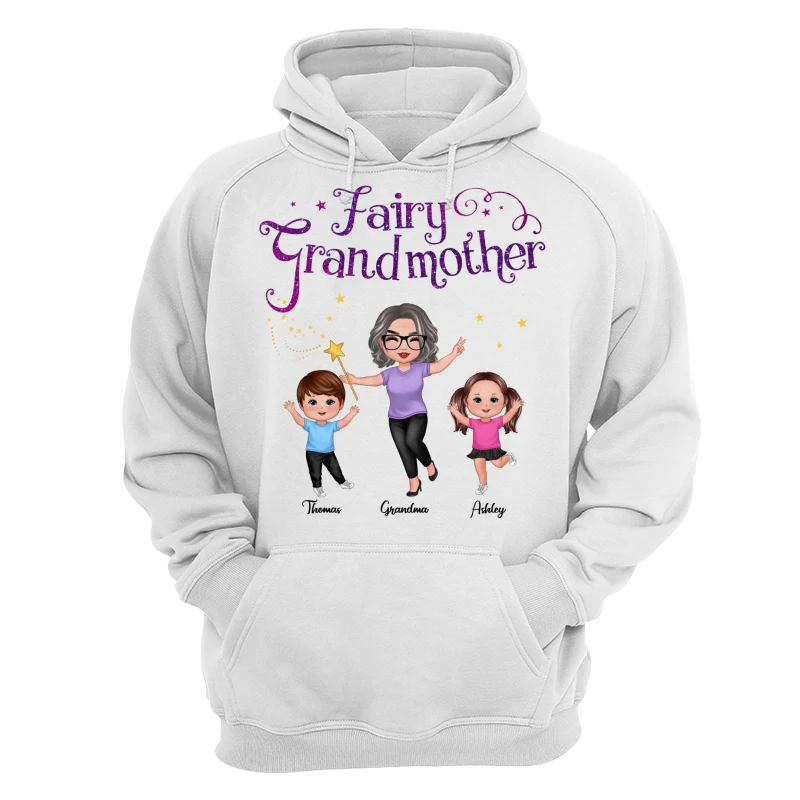 Fairy Grandmother Happy Doll Grandma And Grandkids Personalized Shirt - Image 13