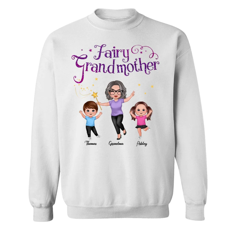 Fairy Grandmother Happy Doll Grandma And Grandkids Personalized Shirt - Image 17