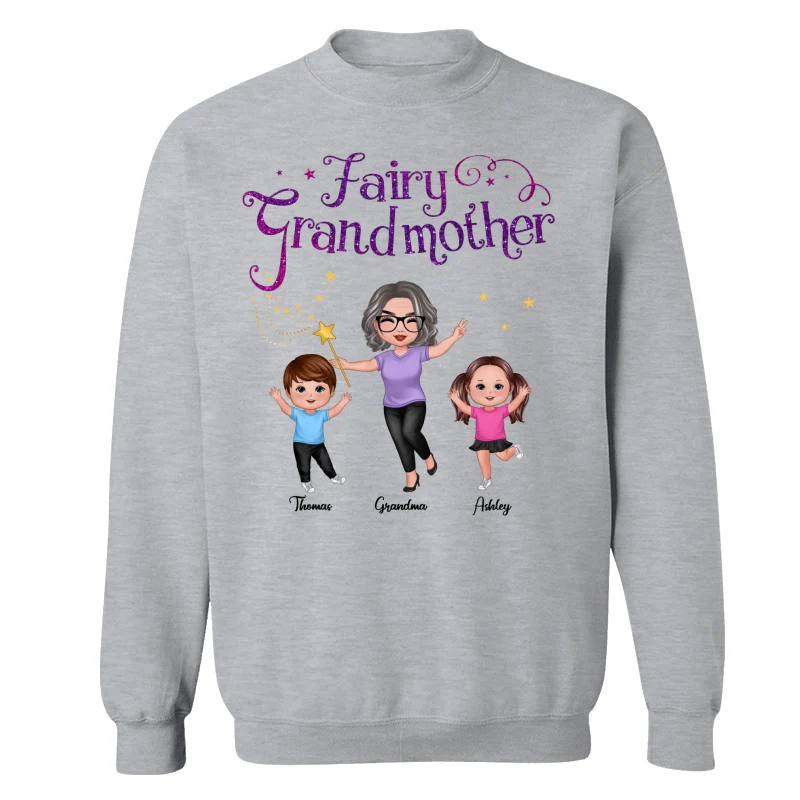 Fairy Grandmother Happy Doll Grandma And Grandkids Personalized Shirt - Image 18