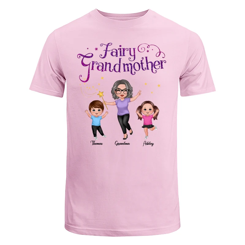 Fairy Grandmother Happy Doll Grandma And Grandkids Personalized Shirt - Image 7
