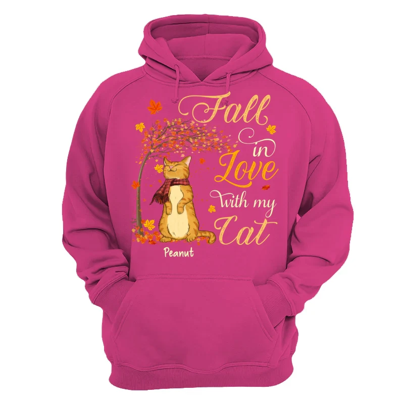 Fall In Love With My Cats Fall Season Personalized Shirt - Image 15