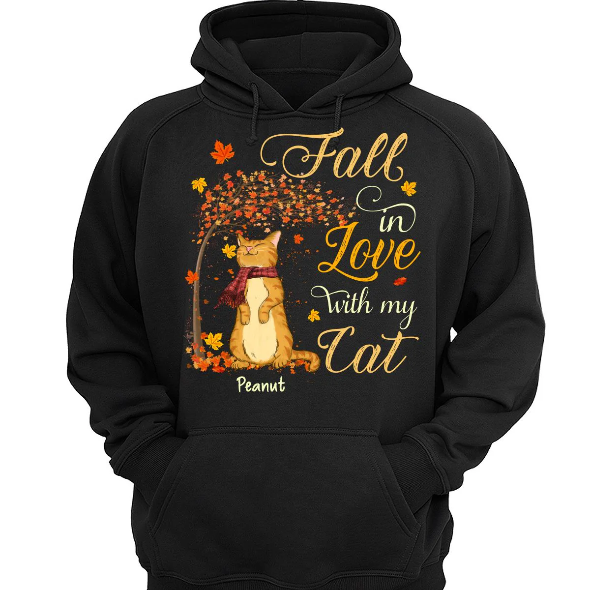 Fall In Love With My Cats Fall Season Personalized Shirt - Image 3