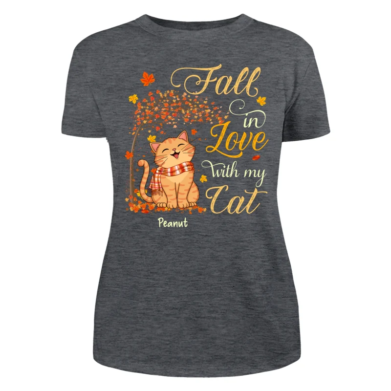 Fall In Love With My Smiling Cats Fall Season Personalized Shirt - Image 12