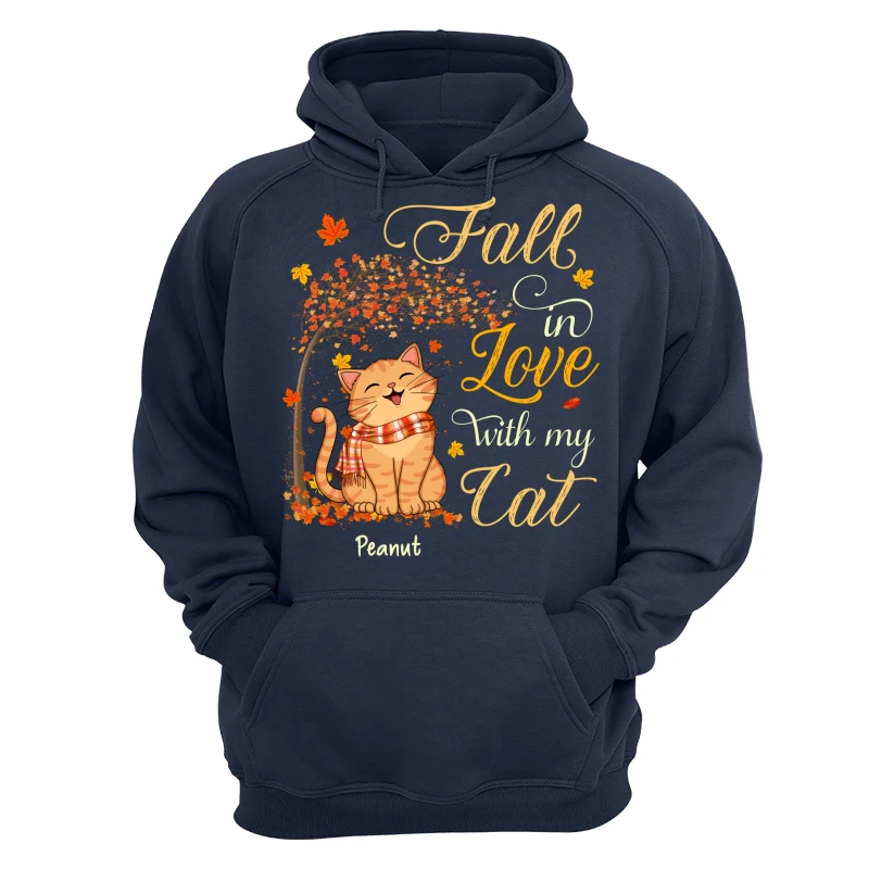 Fall In Love With My Smiling Cats Fall Season Personalized Shirt - Image 15