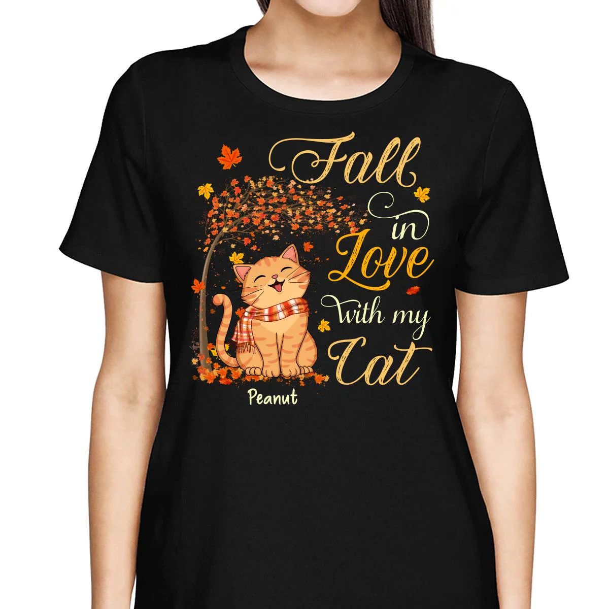 Fall In Love With My Smiling Cats Fall Season Personalized Shirt - Image 2