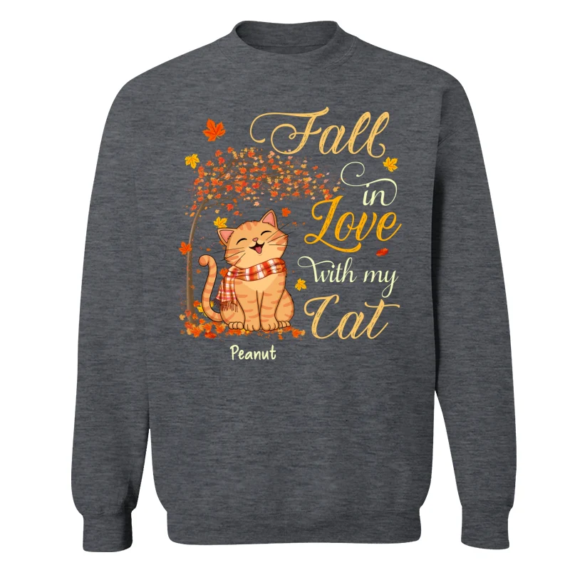 Fall In Love With My Smiling Cats Fall Season Personalized Shirt - Image 21