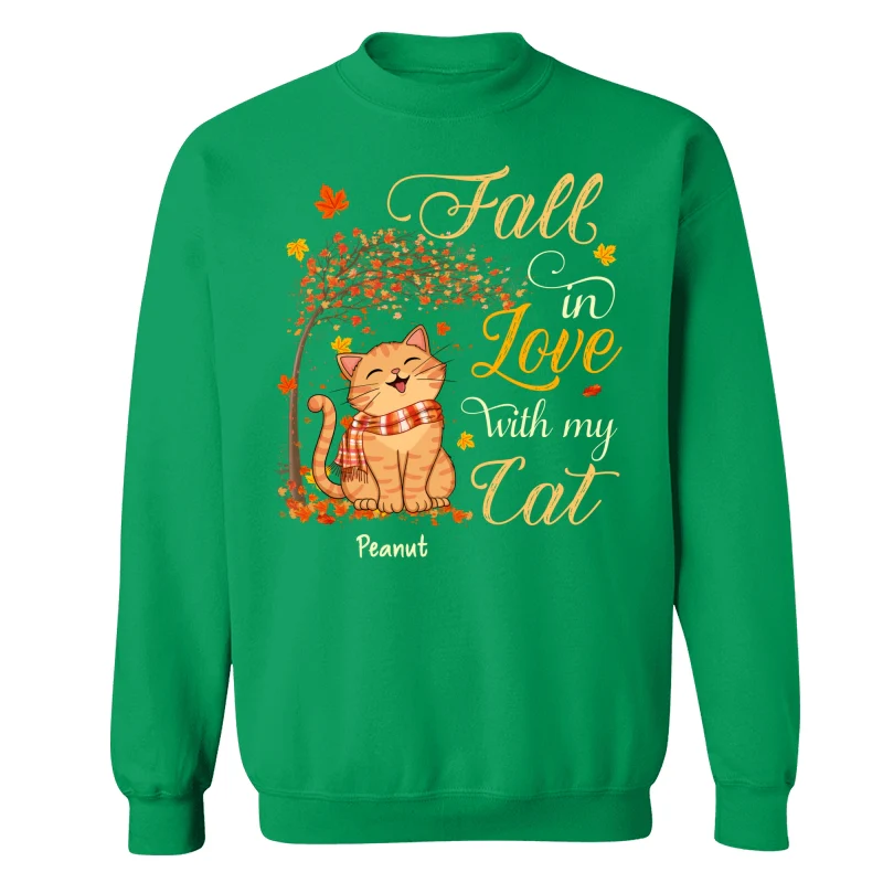Fall In Love With My Smiling Cats Fall Season Personalized Shirt - Image 22