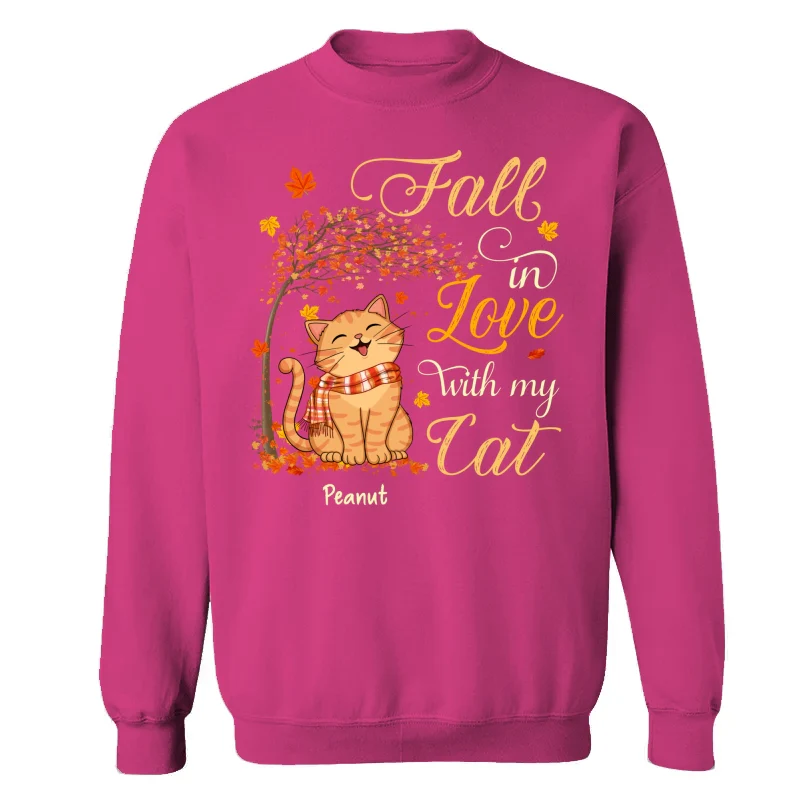 Fall In Love With My Smiling Cats Fall Season Personalized Shirt - Image 23