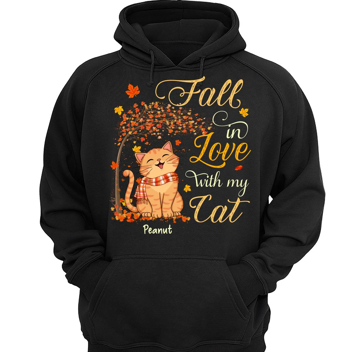 Fall In Love With My Smiling Cats Fall Season Personalized Shirt - Image 3