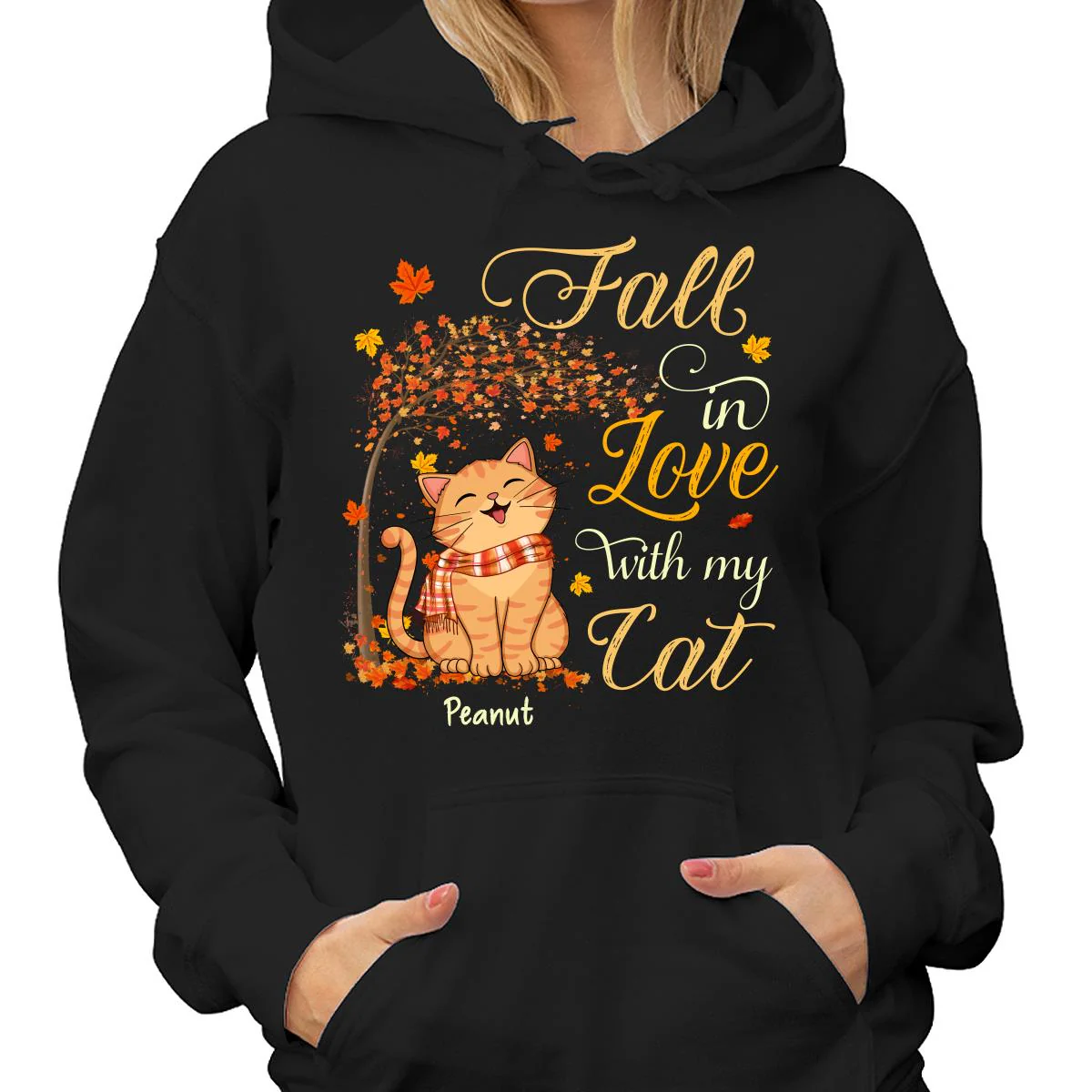 Fall In Love With My Smiling Cats Fall Season Personalized Shirt - Image 4