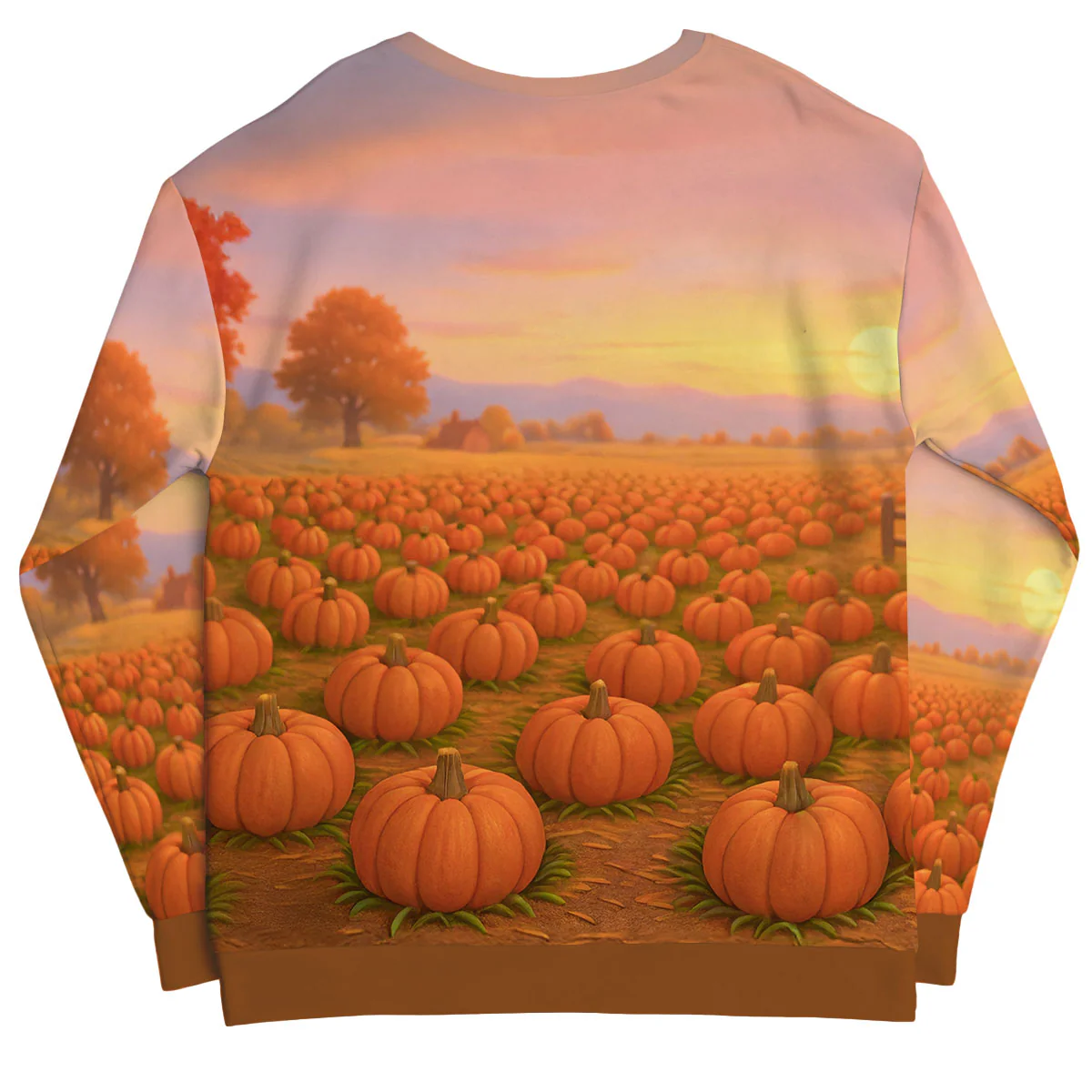 Fall Scarecrow Grandma with Pumpkins Grandkids Names 3D Effect Personalized Sweatshirt - Image 7