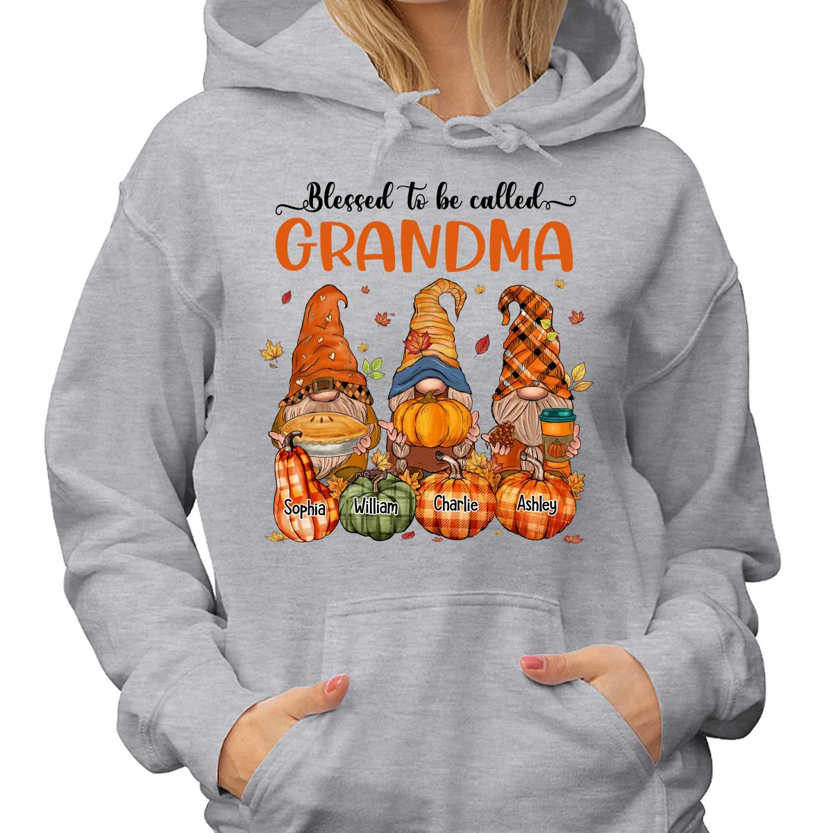 Fall Season Autumn Gnomes Pumpkins Personalized Shirt - Image 4