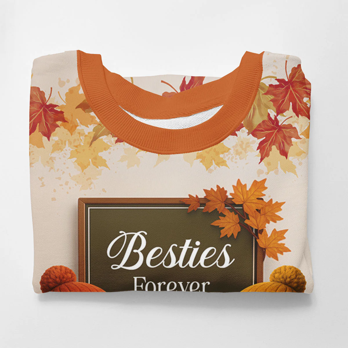 Fall Season Besties Sisters Sitting On Cozy Sofa Personalized 3D Sweatshirt - Image 6