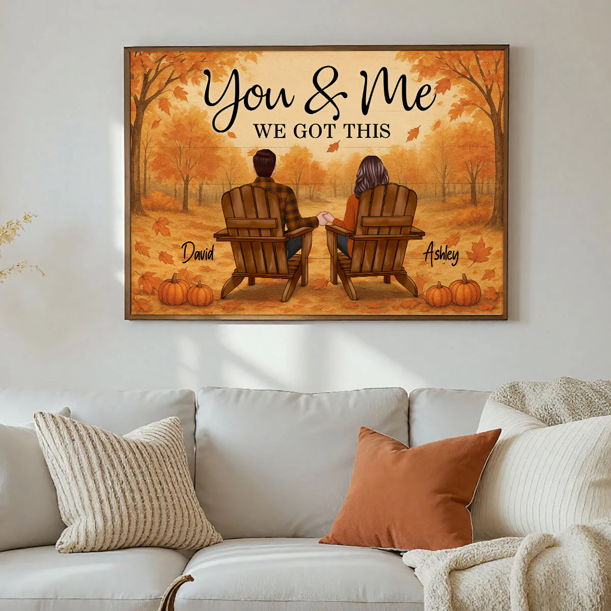 Fall Season Couple Eternal Love Personalized Poster - Image 8