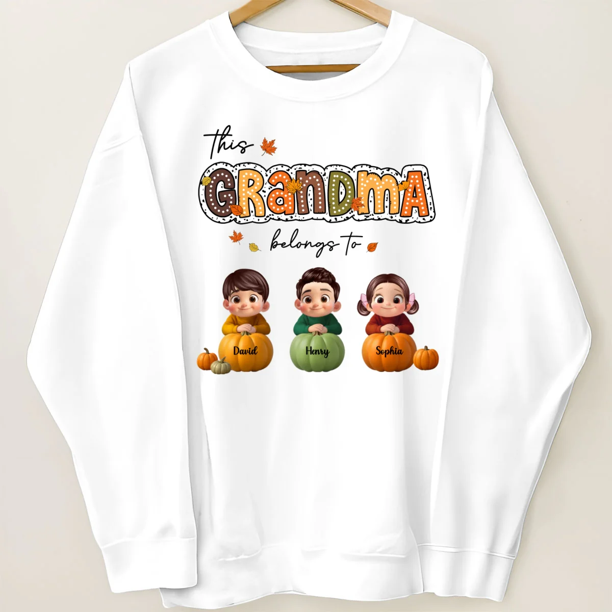 Fall Season Cozy Vibe Grandma Personalized Sweatshirt - Image 8