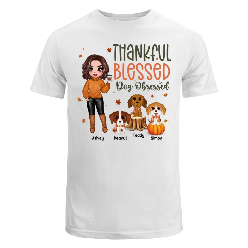 Fall Season Dog Mom Cute Dogs Personalized Shirt - Image 5