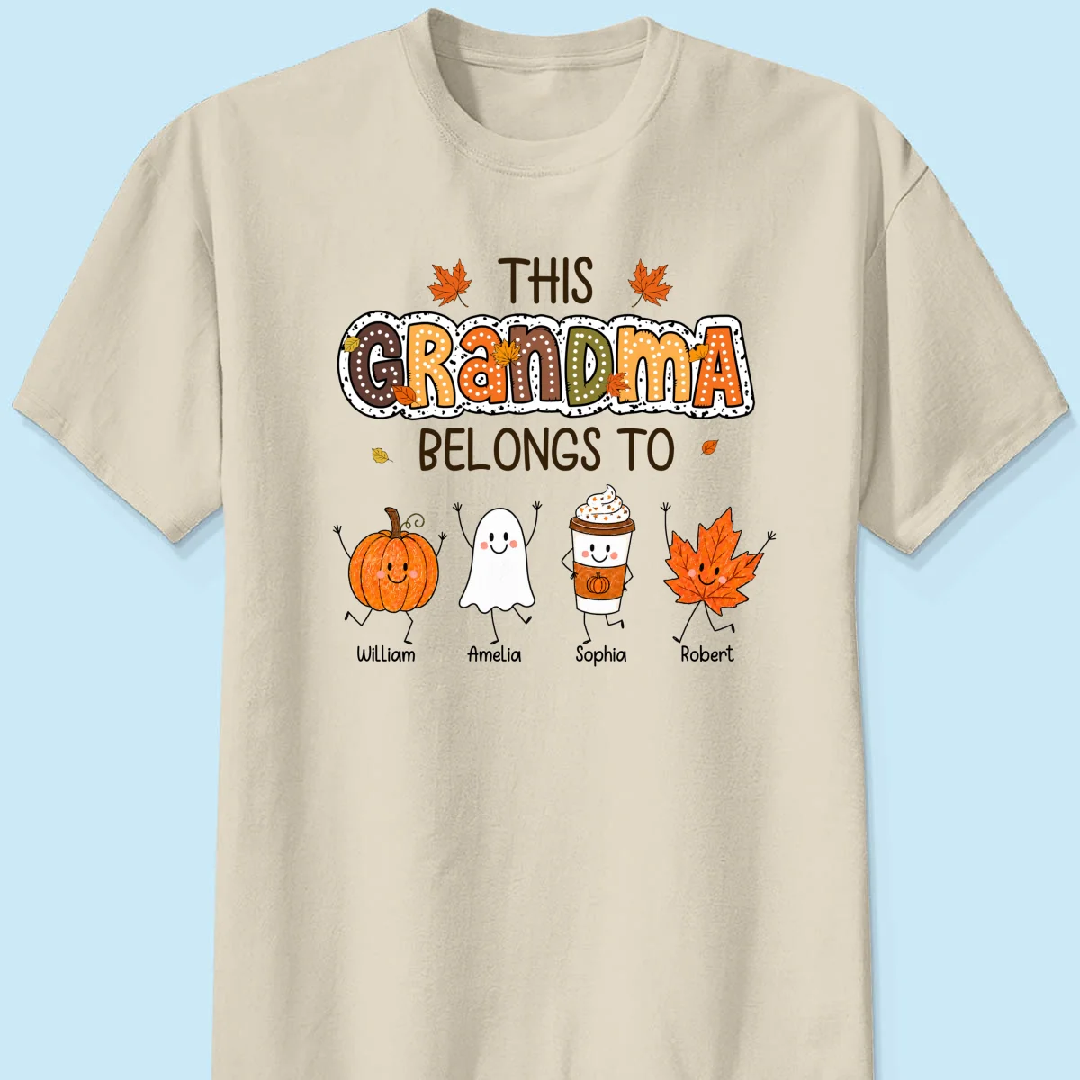 Fall Season Funny Kids This Grandma Belongs To - Personalized Shirt - Gift For Grandmas, Moms - Image 16