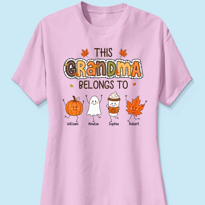 Fall Season Funny Kids This Grandma Belongs To - Personalized Shirt - Gift For Grandmas, Moms - Image 23