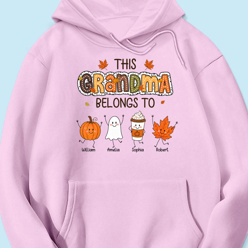 Fall Season Funny Kids This Grandma Belongs To - Personalized Shirt - Gift For Grandmas, Moms - Image 27
