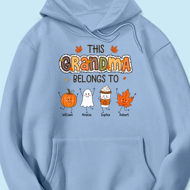Fall Season Funny Kids This Grandma Belongs To - Personalized Shirt - Gift For Grandmas, Moms - Image 28