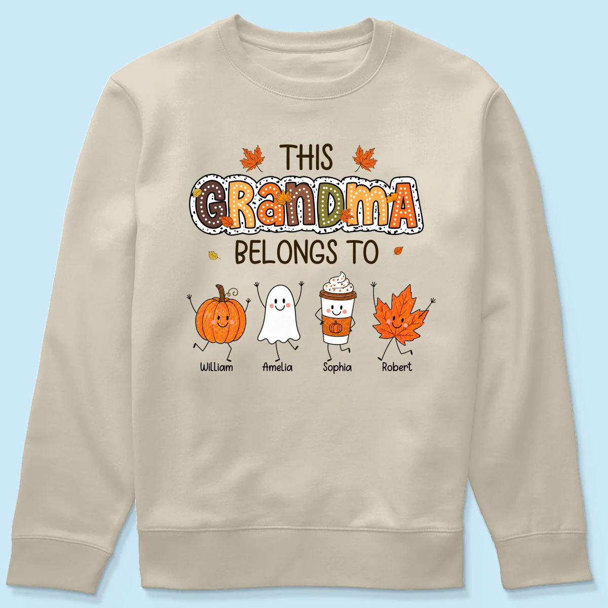 Fall Season Funny Kids This Grandma Belongs To - Personalized Shirt - Gift For Grandmas, Moms - Image 33