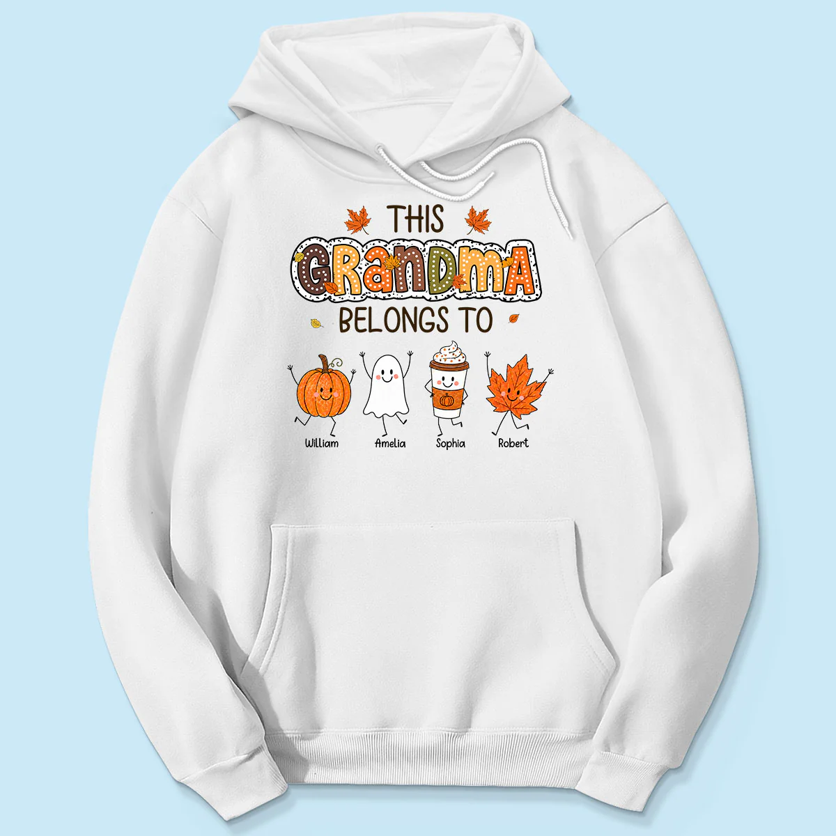 Fall Season Funny Kids This Grandma Belongs To - Personalized Shirt - Gift For Grandmas, Moms - Image 8