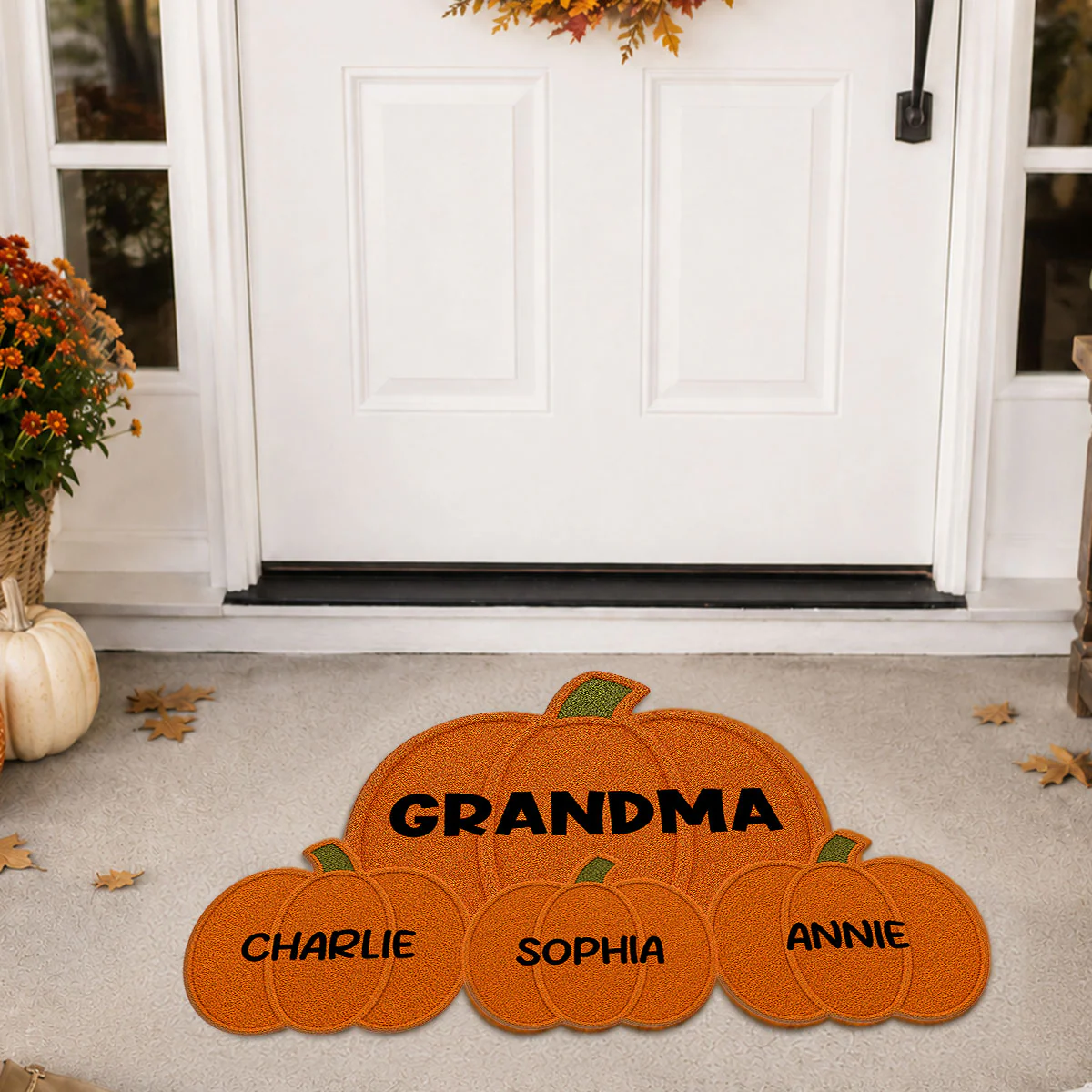 Fall Season Grandma Grandpa's Little Pumpkins - Personalized Doormat - Gift For Grandma - Image 10