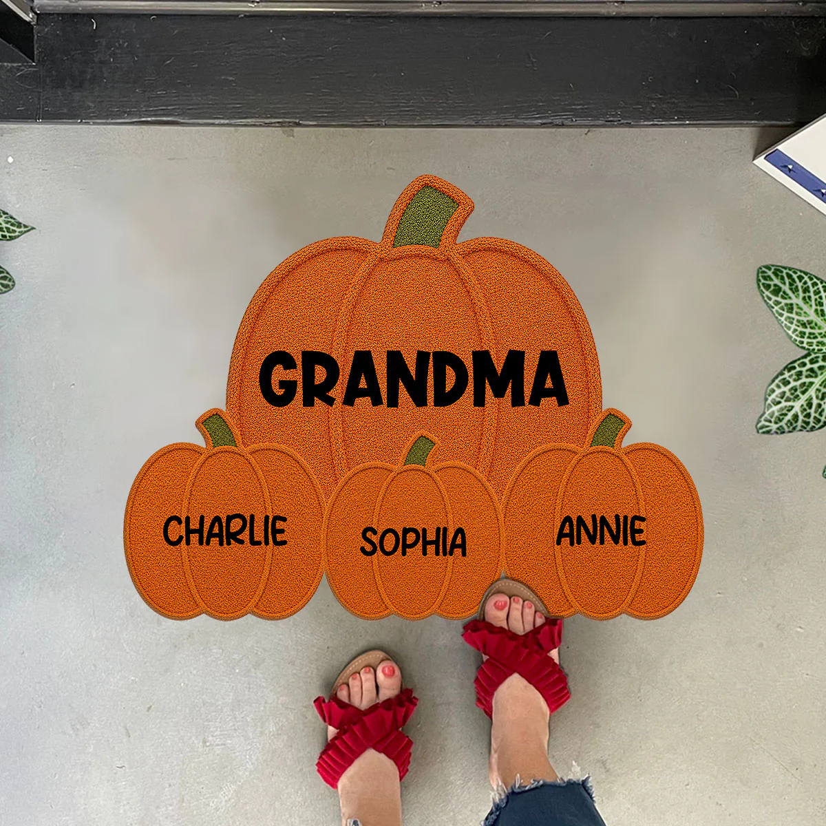 Fall Season Grandma Grandpa's Little Pumpkins - Personalized Doormat - Gift For Grandma - Image 7