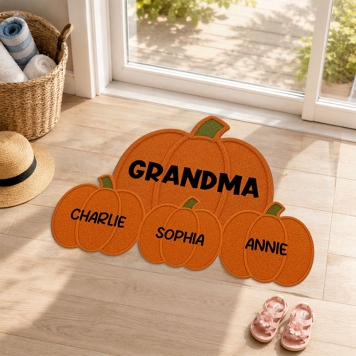 Fall Season Grandma Grandpa's Little Pumpkins - Personalized Doormat - Gift For Grandma - Image 8