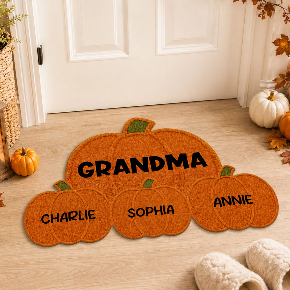 Fall Season Grandma Grandpa's Little Pumpkins - Personalized Doormat - Gift For Grandma - Image 9