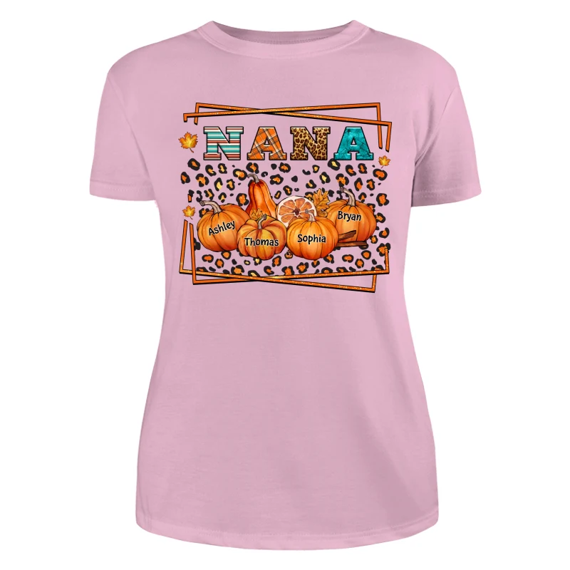Fall Season Grandma Leopard Pumpkins Personalized Shirt - Image 11