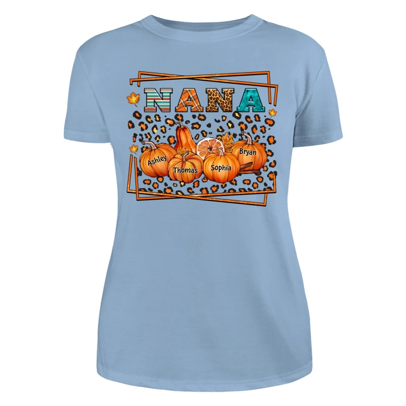 Fall Season Grandma Leopard Pumpkins Personalized Shirt - Image 12