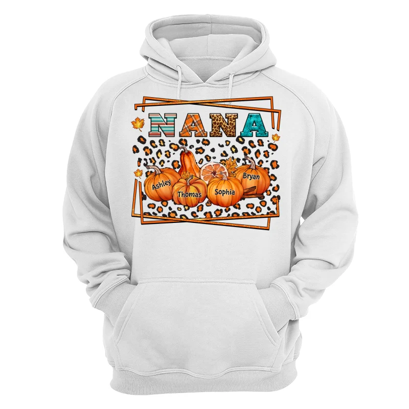 Fall Season Grandma Leopard Pumpkins Personalized Shirt - Image 13