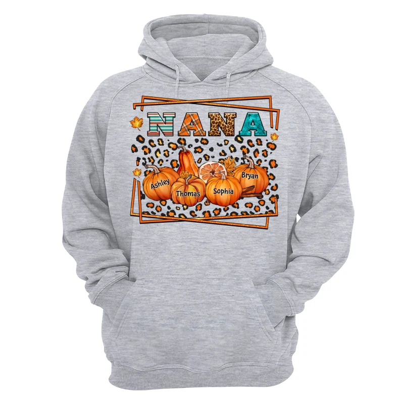 Fall Season Grandma Leopard Pumpkins Personalized Shirt - Image 14