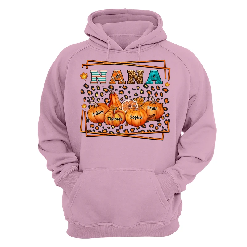 Fall Season Grandma Leopard Pumpkins Personalized Shirt - Image 15