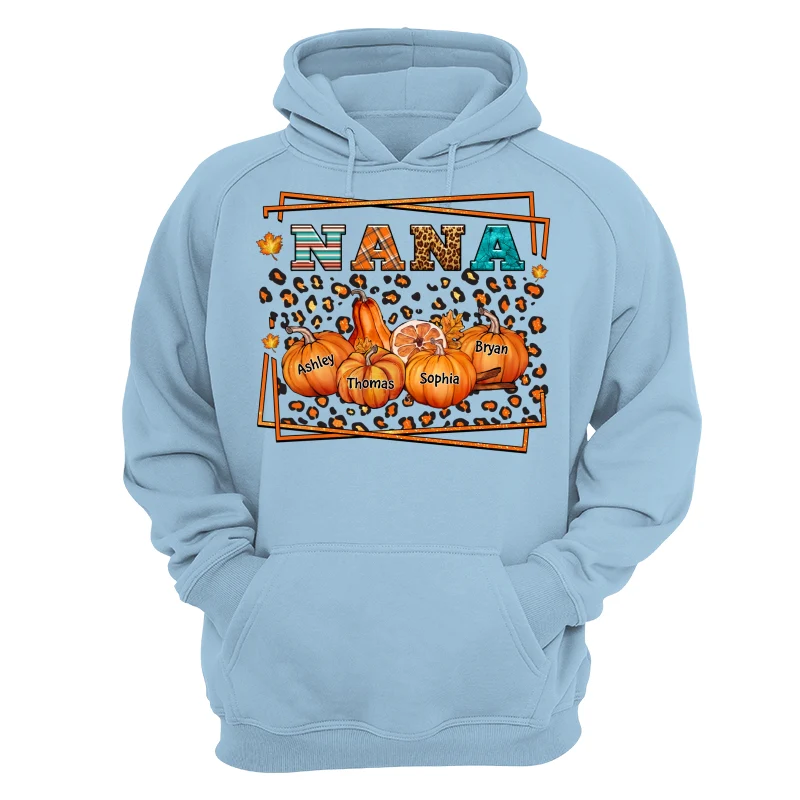 Fall Season Grandma Leopard Pumpkins Personalized Shirt - Image 16