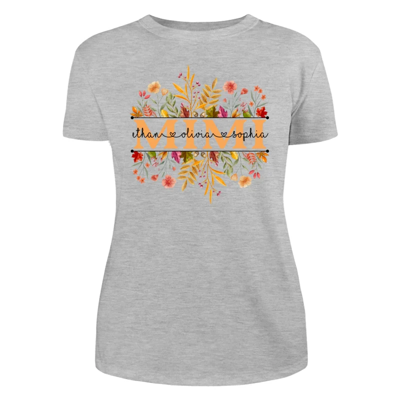 Fall Season Grandma With Grandkids Names Personalized Shirt - Image 10