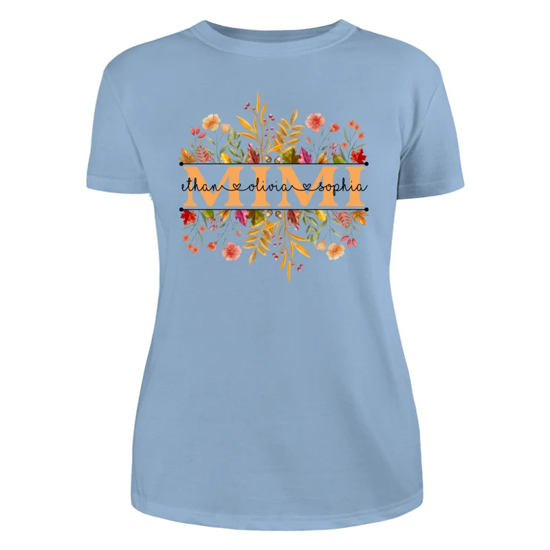 Fall Season Grandma With Grandkids Names Personalized Shirt - Image 12